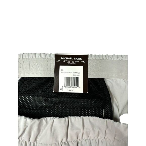 Michael Kors Men's Nylon Stretch Performance Shorts, Size XL, Aluminum - Picture 7 of 15
